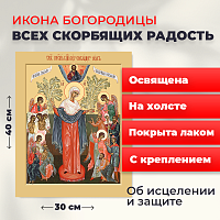  Освященная икона на холсте "Богородица Всех Скорбящих Радость"